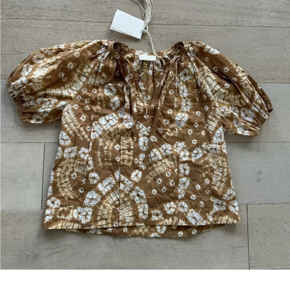 NWT Ulla Johnson Finn Top ochre Shibori size 6 - Picture 5 of 10
